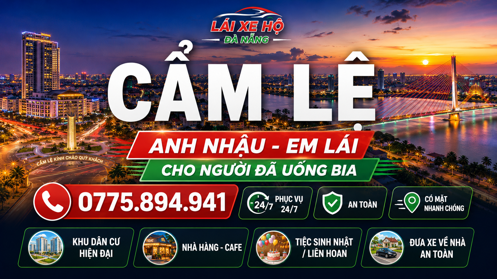 Lái xe hộ Cẩm Lệ Đà Nẵng